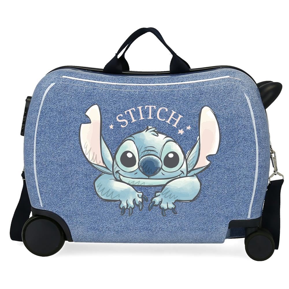 Disney Stich Dance it out Maleta Infantil Azul 50x38x20 cms Rígida ABS Cierre de combinación Lateral 34L 1,8 kgs 2 Ruedas Equipaje Mano