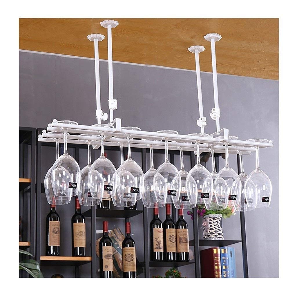 Casier à vin et verre suspendu en métal pour cuisine et bar