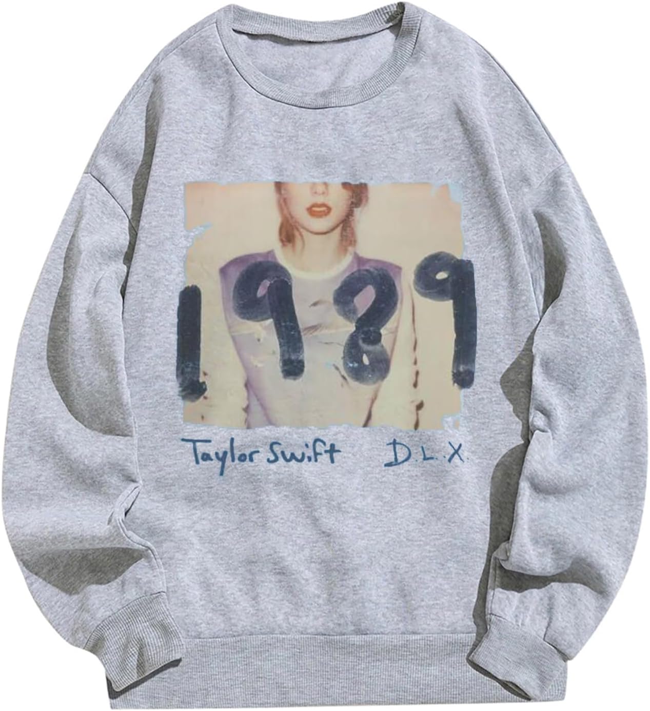 Womens Taylor Sweatshirt Swift Long Sleeve Crewneck Shirt Graphic 1989 Concert Printed Oversized Pullover Tunic Tops