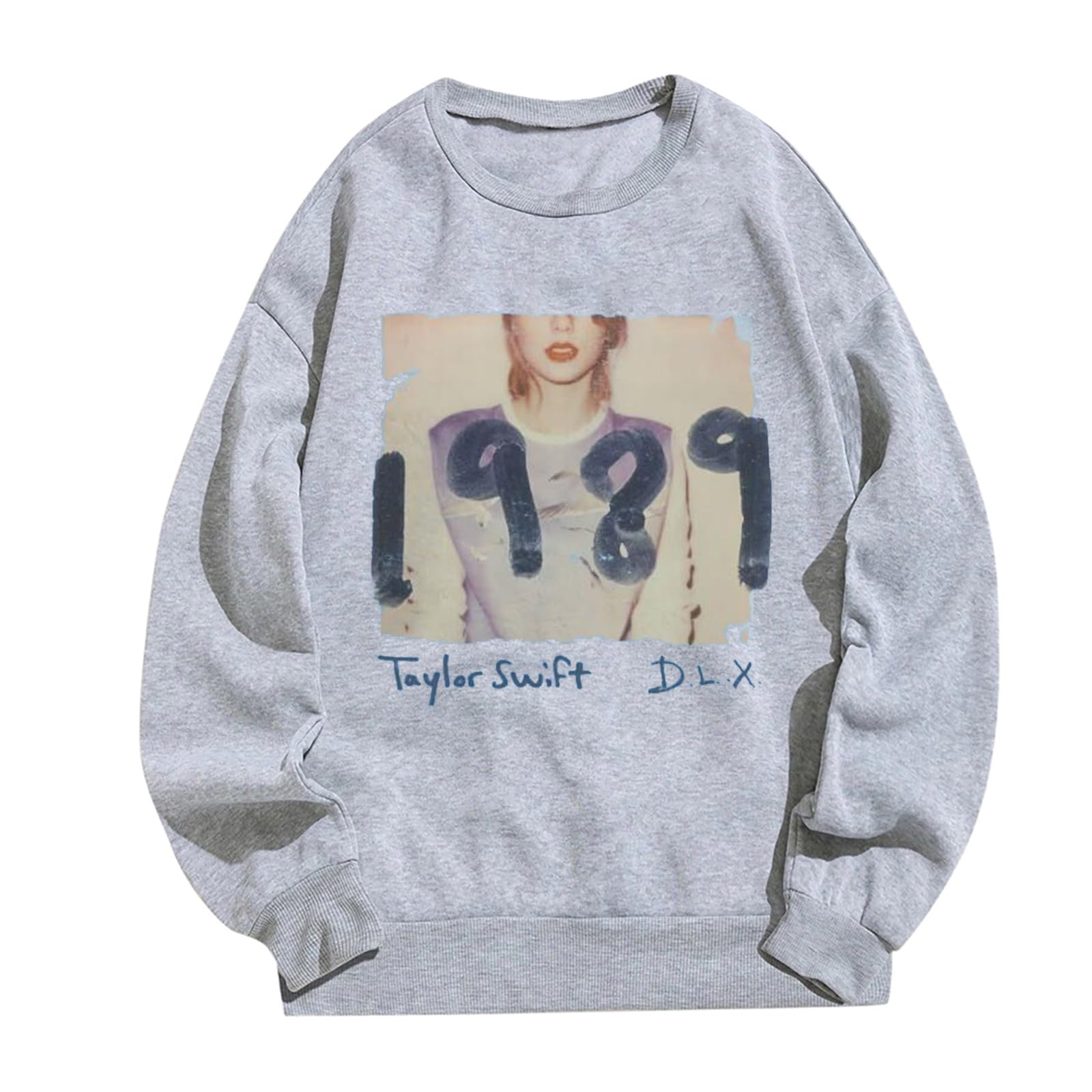 Womens Taylor Sweatshirt Swift Long Sleeve Crewneck Shirt Graphic 1989 Concert Printed Oversized Pullover Tunic Tops