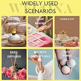 Citrus Essential Oils Set for Diffuser - 6x10ml Aromatherapy Oils Including Bergamot, Lemon, Grapefruit, Lime, Lemongrass, and Citrus Bloom - Essential Oils for Diffuser Use at Home or Office