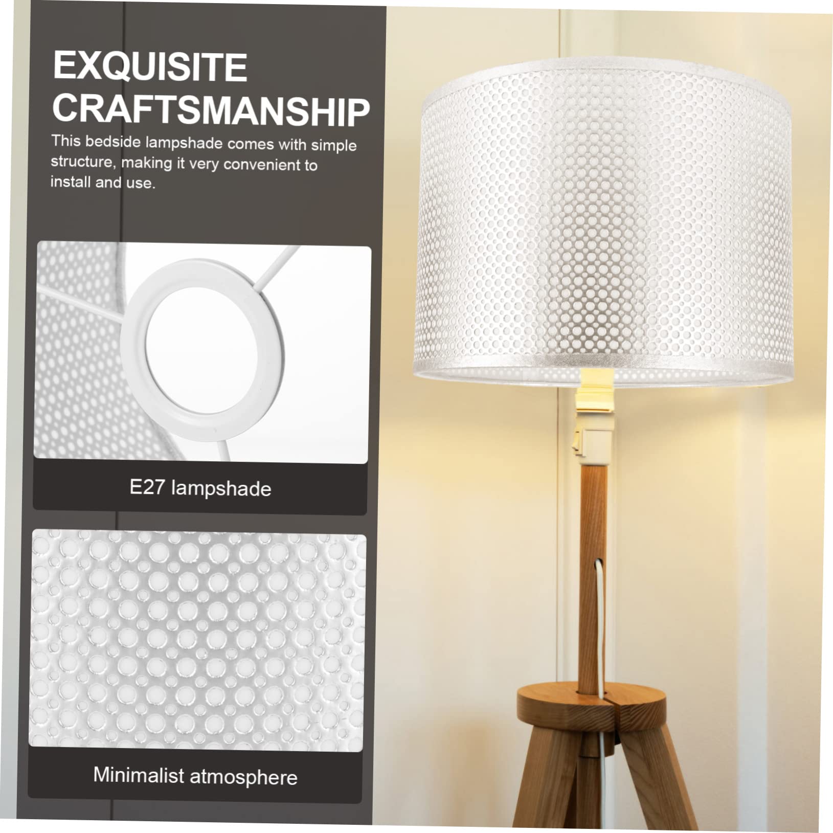 Moderner Stoff Lampenschirm E27 Ersatzschirm für Tischlampe