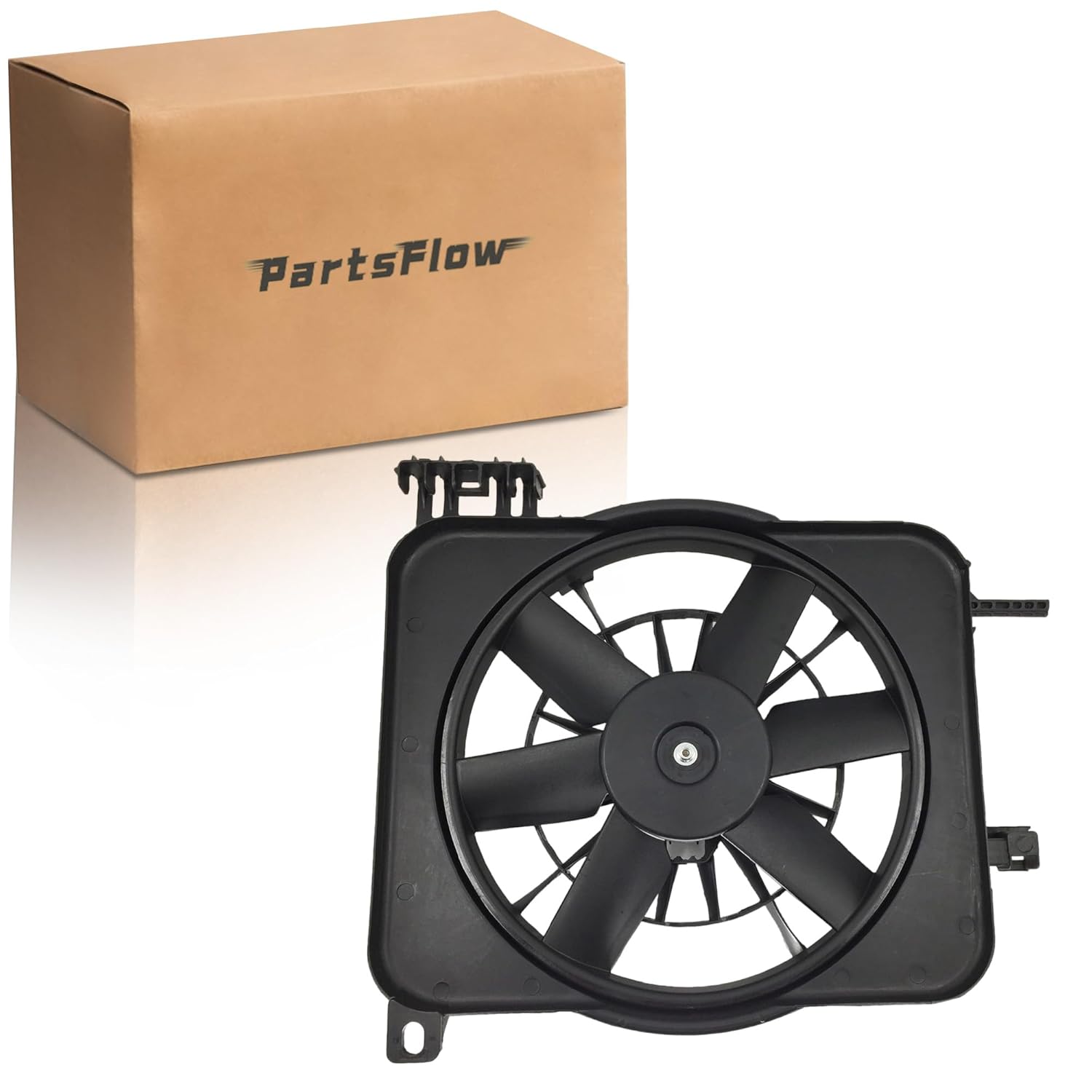 PartsFlow PartsFlow Radiator Condenser Cooling Fan Assembly for 1995-2005 Chevrolet Cavalier for 1995-2005 Pontiac Sunfire 620-600