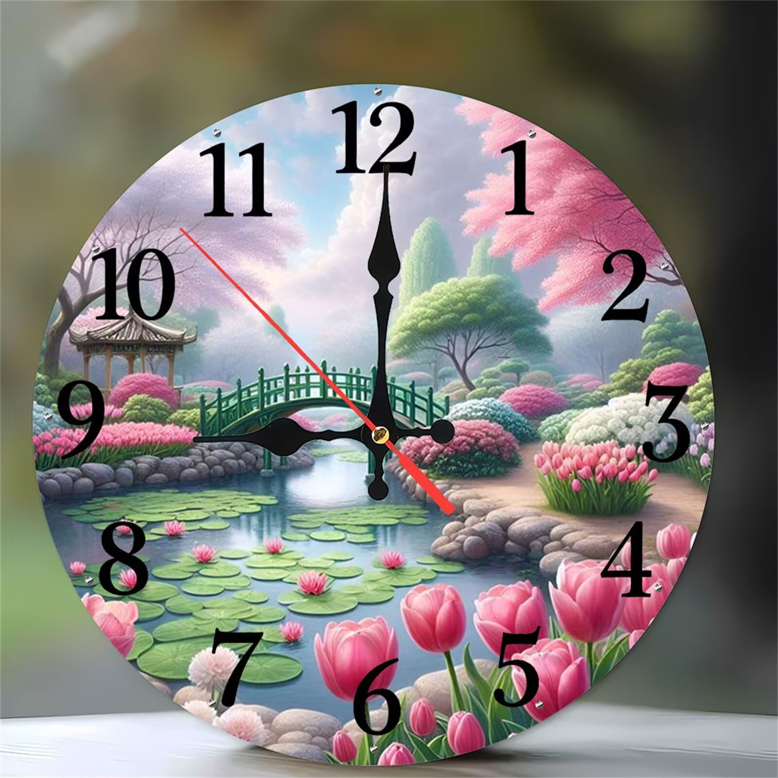 Pendules murales faciles a lire de 30cm et horloge murale ronde pour decoration interieure