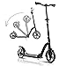 lascoota professional scooter for ages 6+, teens & adults i lightweight & big sturdy wheels for kids, teen and adults. a foldable kick scooter for indoor & outdoor fun. great gift & toy. up to 264 lbs