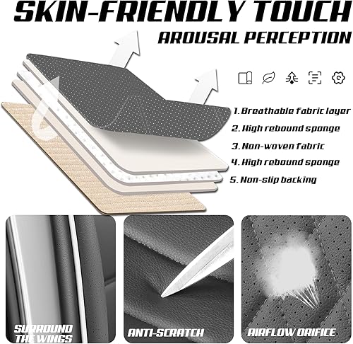 Miniatura 6 de ILMO Fundas de asiento para Ford F350 2011-2024, protectores de asiento de camión impermeables de piel de napa con tacto suave, fundas interiores