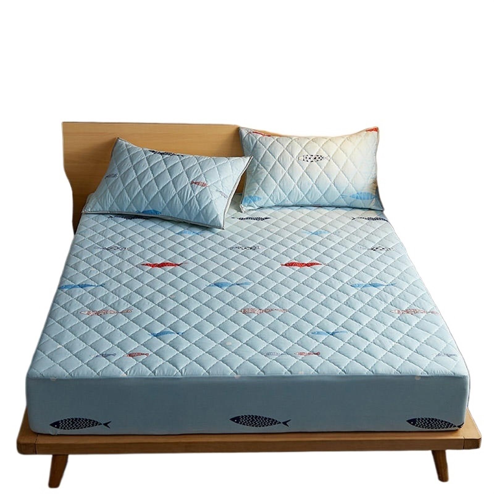 Protector Colchon Impermeable Sábana Ajustable Acolchada Impermeable