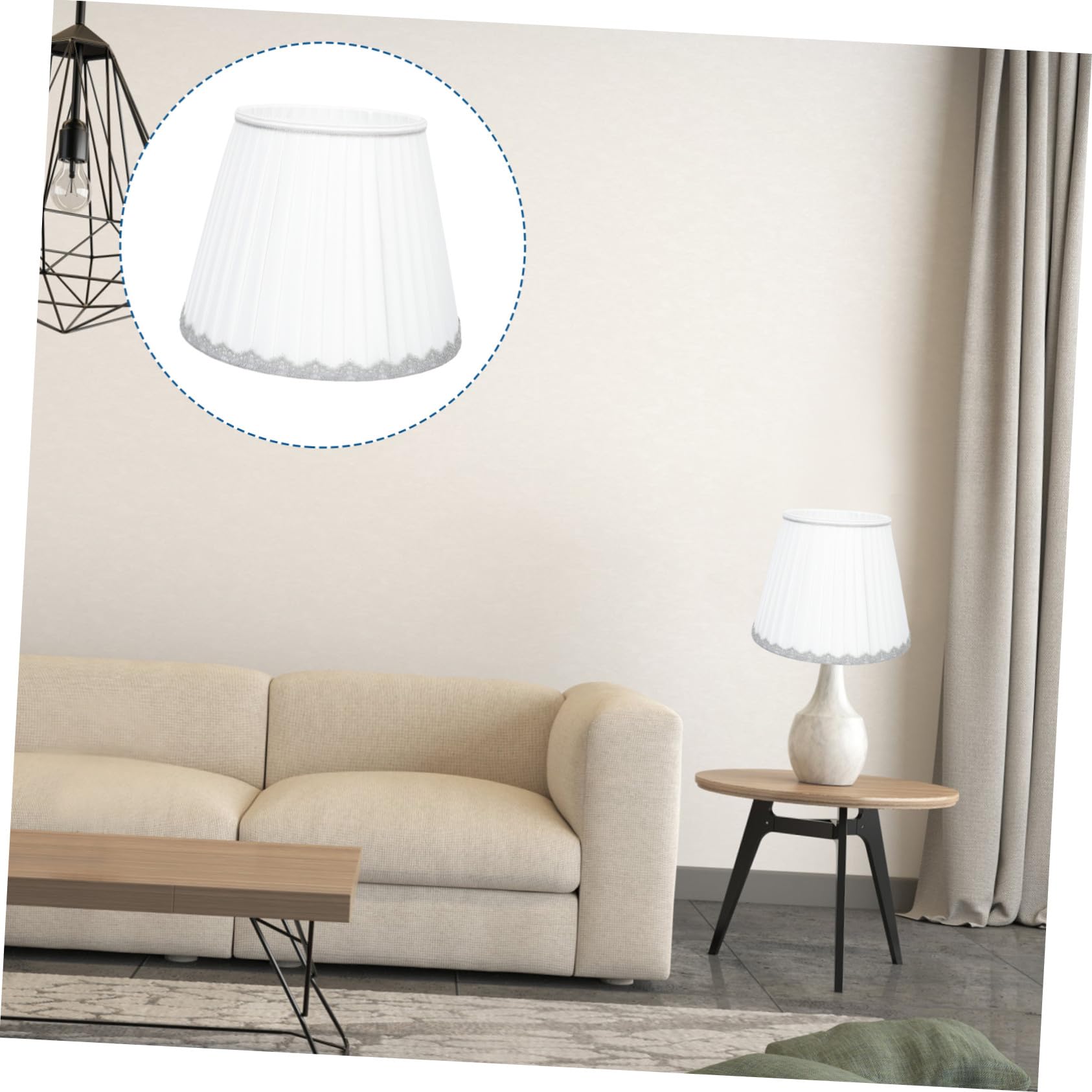 Homoyoyo Pantalla De Tela Para Lámpara De Pie y Mesa Cubierta De Lámpara Retro, Accesorio De Iluminación, Tamaño 160x200x250 Mm, Para Dormitorio y Sala De Estar, 1 Unidad