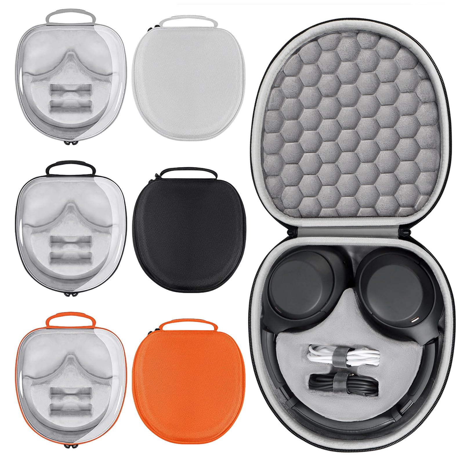 Custodia rigida per cuffie WH1000XM4 1000XM3 1000XM2, con manico, facile da trasportare