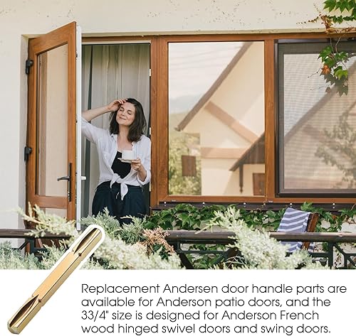 Miniatura 7 de Andersen 2579830 - Puertas con bisagras Storm & Frenchwood, puertas de patio, 3-3/4 pulgadas de largo