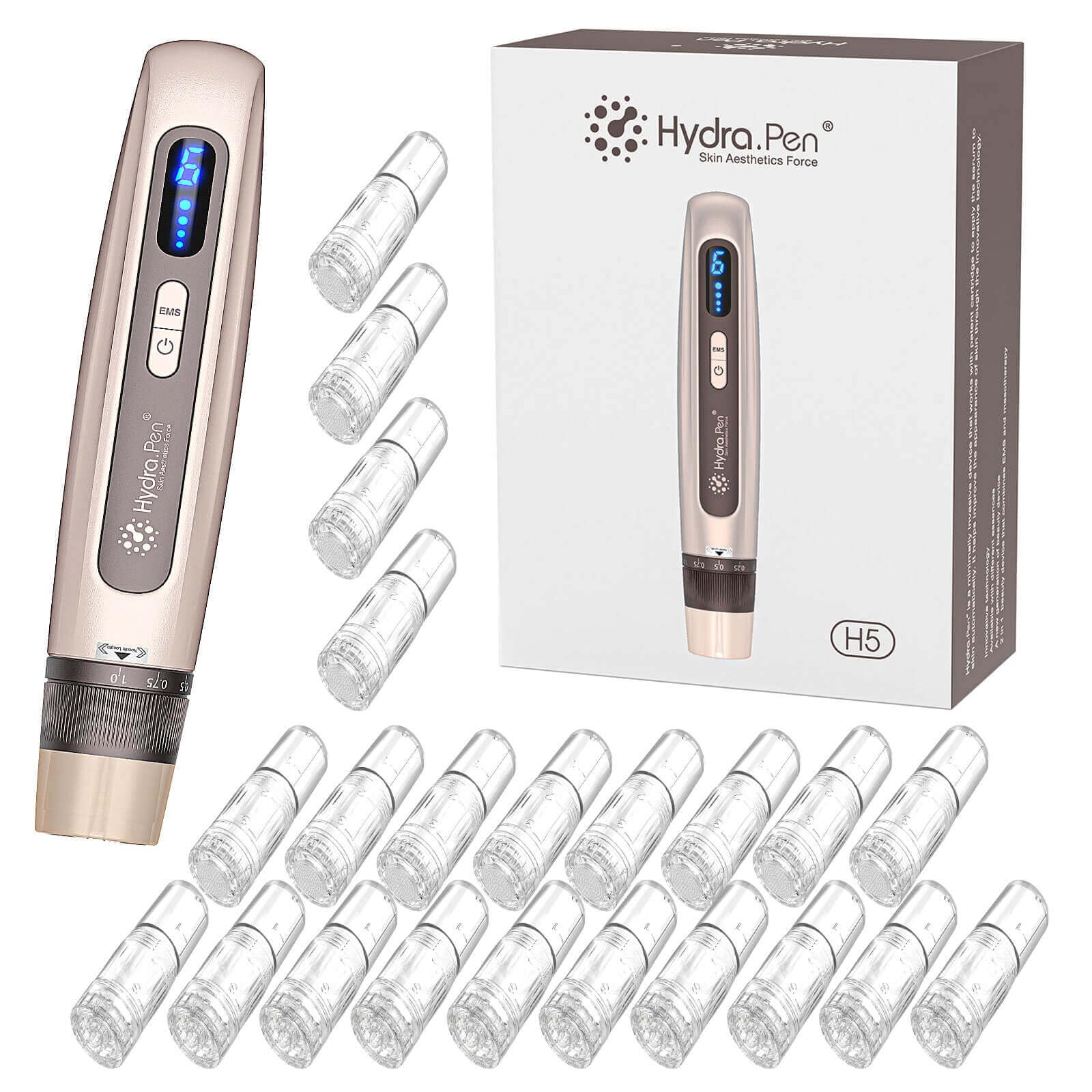 Hydra.Pen H5 Gold Wireless Beauty Device Set with 22 Cartridges