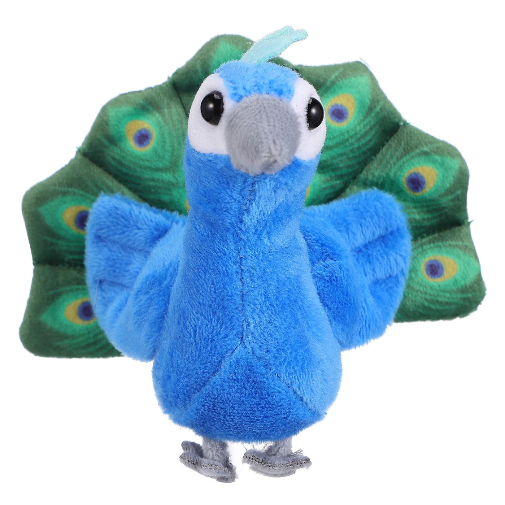 VICASKY Marionnette de Paon Mini en Peluche Rembourrage Coton PP, Jouet Interactif pour Garçon et Filles, pour Activités en Déplacement et Contes Amusants