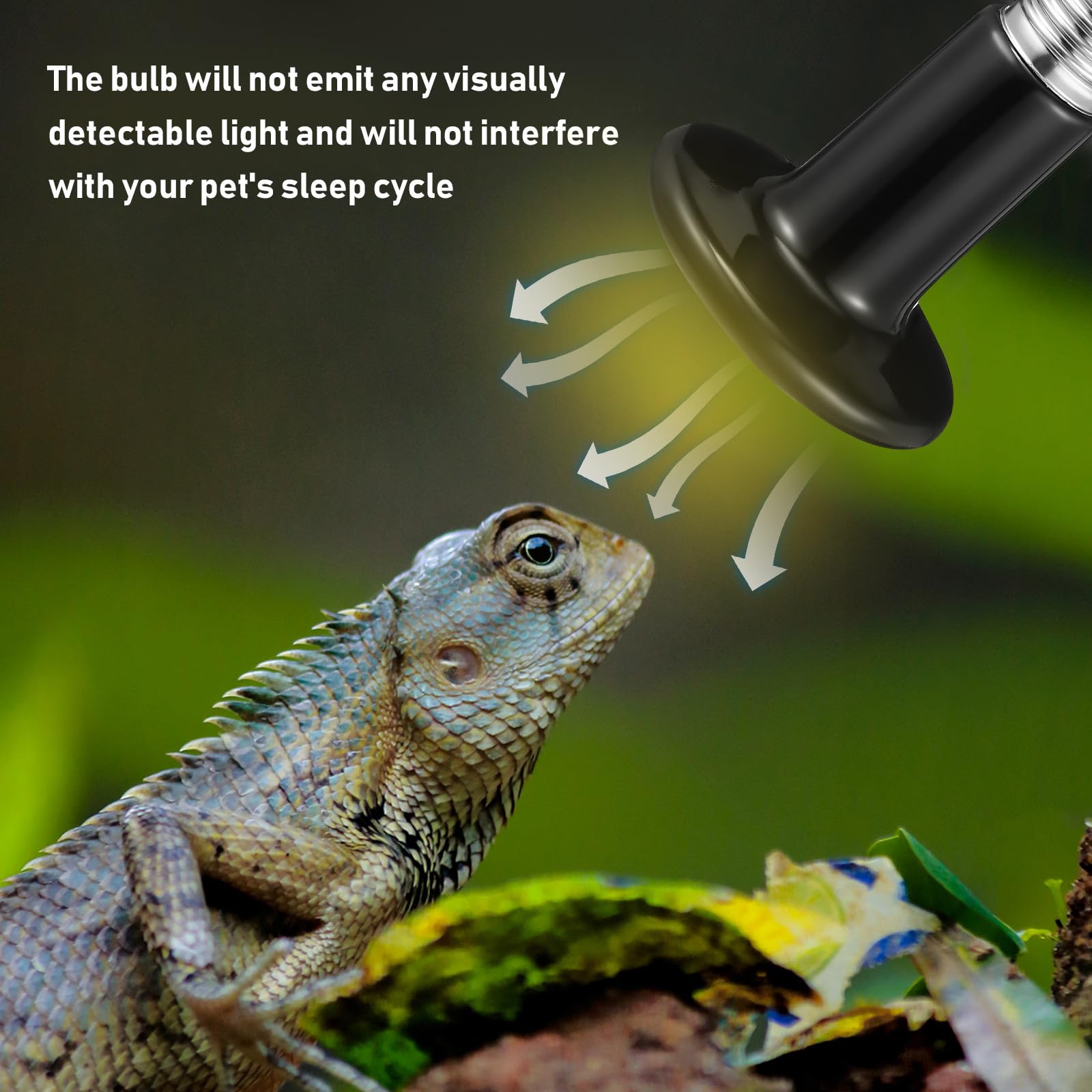 Lampade Riscaldanti in Ceramica per Rettili senza Luce, 3 Pezzi da 150w, Emettitori di Calore per Terrari Attacco E26, Adatte per Lucertole e Serpenti