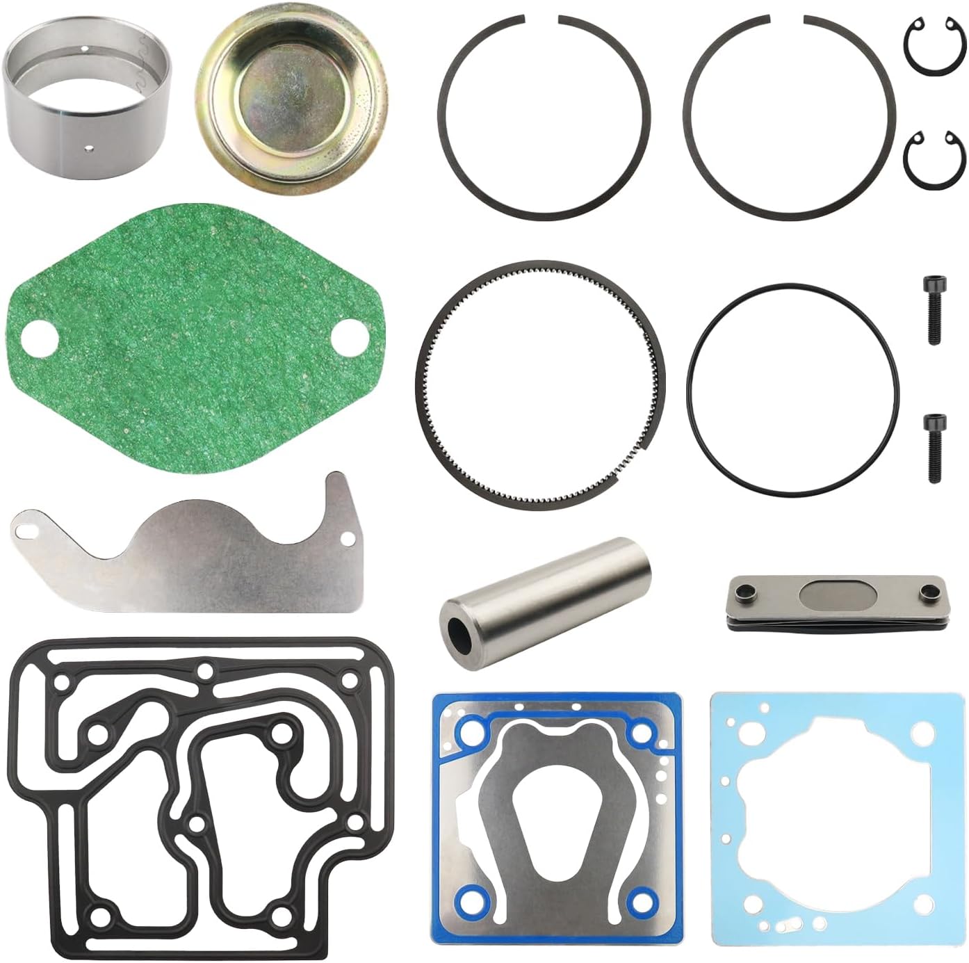 Single Cylinder Air Compressor Head Repair Kit 4089238 4025245 Compatible with Cummins ISC ISL L M, Meritor Wabco 9111549292
