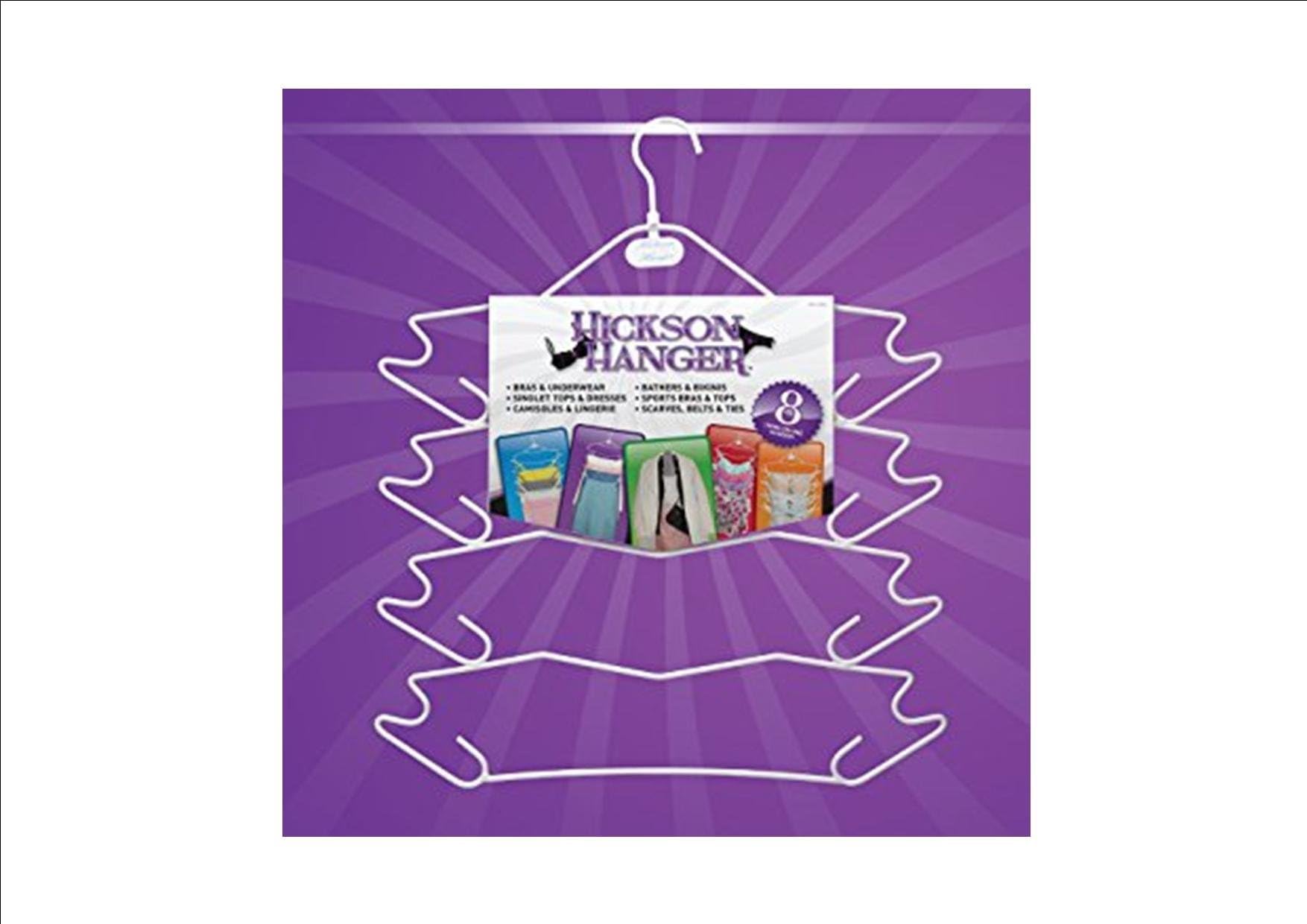 Hickson Hangers - Instant Storage Solution - Clothes hangers, Bra hangers, Coat hangers - Wardrobe storage garments, Ties, Scarfs, Belts