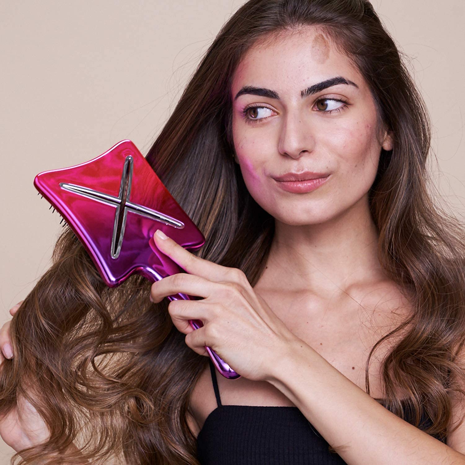 ikoo Paddle X Hair Brush for Women, Large, Scalp Massaging Bristles for Detangling Wet or Dry Hair, X-Vent Releases Excess Hot Air for Easy Blow Drying, Cruelty-Free - Acrylic, Love Affair : Beauty & Personal Care