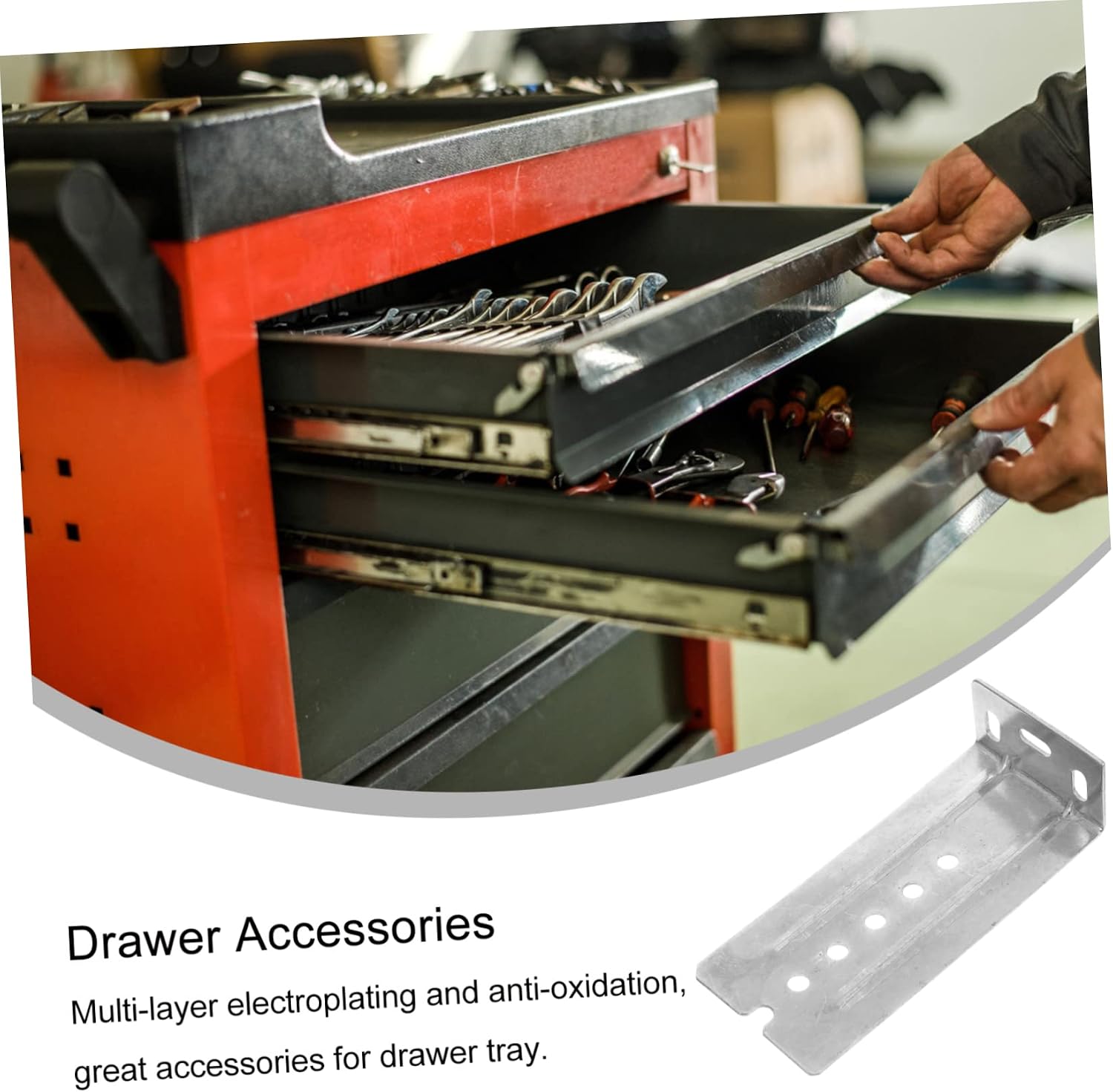 DOITOOL 1bag Drawer Slide Brackets Heavy Duty Rear Mounting Hardware for Smooth Sliding Cabinets and Desks Easy Installation Stable Design