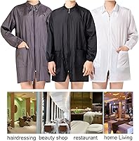 Vista 4 de TOPTIE Ropa de trabajo de manga larga para estilista de peluquería, peluquería de peluquería para peluquería para peluquería para peluquería