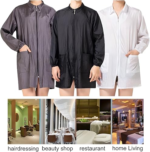 Miniatura 4 de TOPTIE Ropa de trabajo de manga larga para estilista de peluquería, peluquería de peluquería para peluquería para peluquería para peluquería para