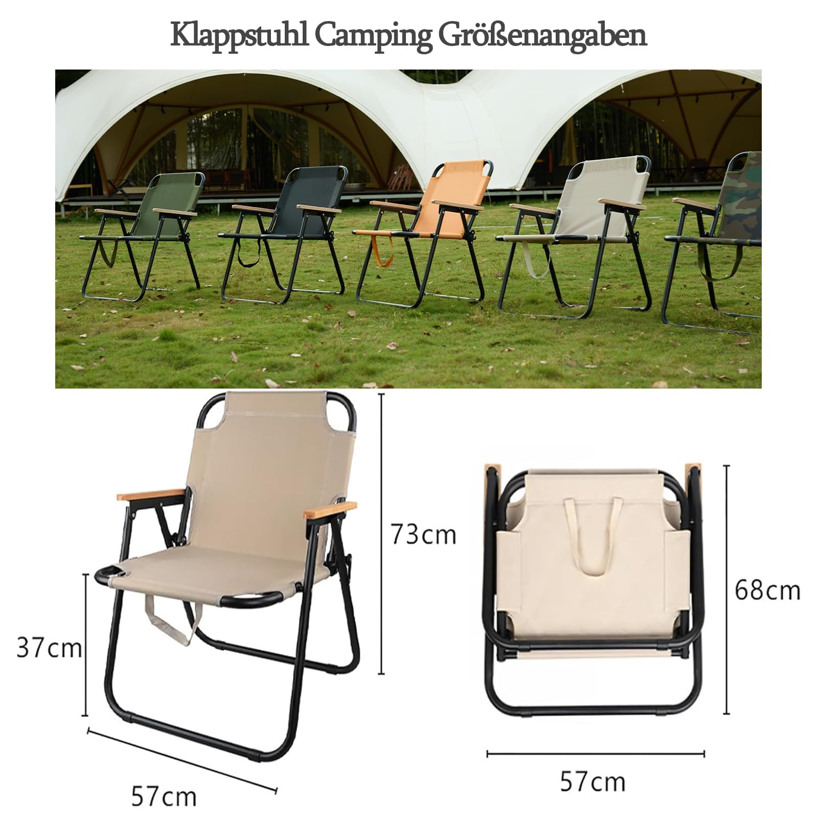 Campingstuhl Faltbar Leicht, Anglerstuhl Klappbar, Camping Sessel Klappstuhl Camping, Camping-Stühle, Faltstuhl mit Armlehnen, Klappstühle Perfekt für Angeln, Picknick，Reisen