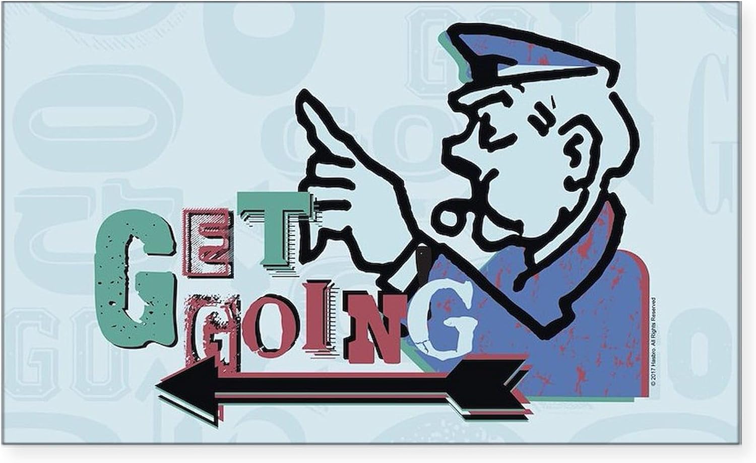 CafePress Monopoly Get Going Sticker Rectangle Bumper Sticker Car Decal