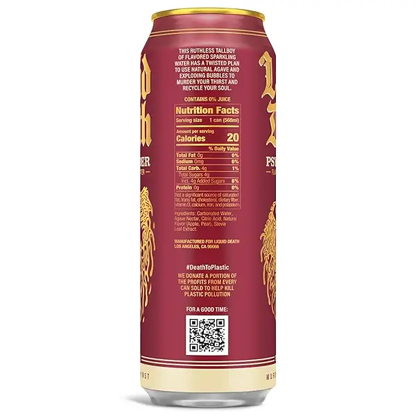 Psycho Cider Sparkling Water, Apple Cider Flavored Sparkling Beverage Sweetened With Real Agave, Low Calorie & Low Sugar, 8-Pack (King Size 19.2oz Cans) 4