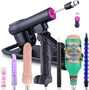 Sex Machine Thrusting Dildo Machine with Attachments and Remote Control