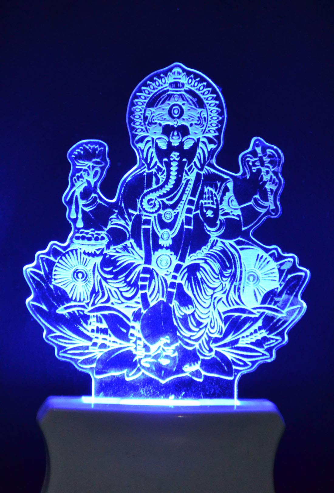 Zuper The Lord Ganesh 3D Illusion Night Lamp Comes with 7 Multicolor and 3D Illusion Design Suitable for Room,Drawing Room,Lobby J23