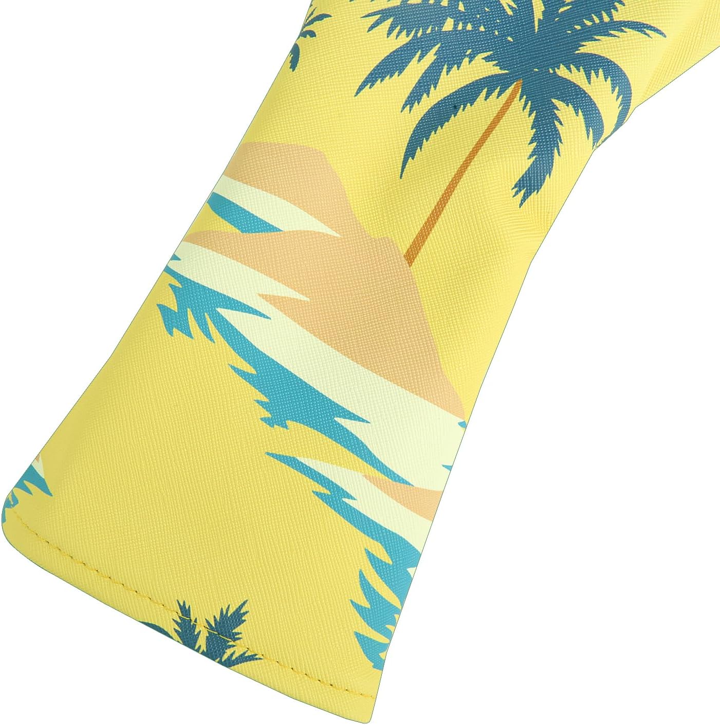 Yellow Landscape with Palm Trees, Beach and Sea Golf Head Cover for Head Club