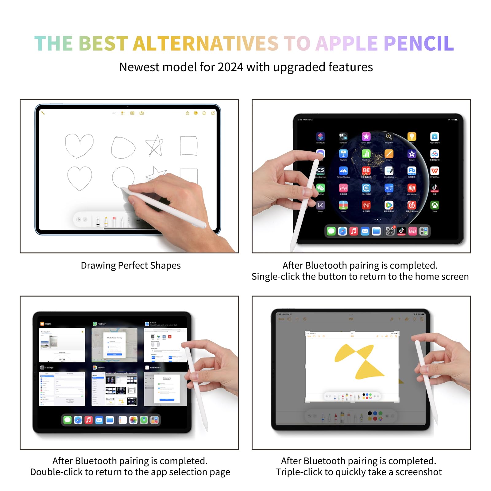Amazon.com: Midhaad Stylus Pen for iPad, Apple Pencil with Tilt