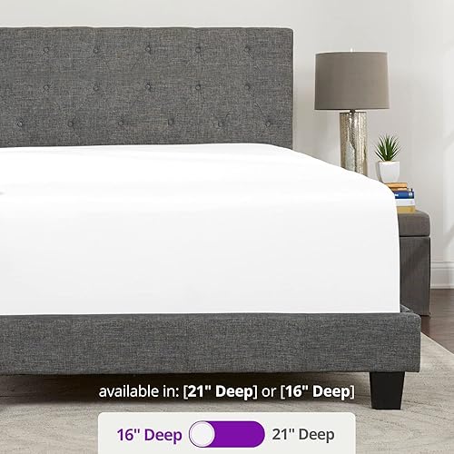 Miniatura 61 de DeaLuxe Kids Twin Deep Pocket Fitted Sheet - White - Microfiber - 16' Deep - Twin Size 39' x 75' - Perfect Fit for 14'-18' Mattresses