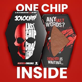 Jolochip Last-Chip-Challenge Pack of 2 | Extreme Spicy Tortilla Chip | Hottest Chip in the World | Ultimate Hot Snack | 5gm