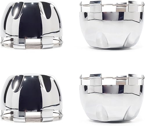 4 tapas centrales de rueda de 3.976 in (3.98 pulgadas) para Helo Maxx de repuesto de 6 llantas 789K101 X1834147-9SF (cromo, interior de 3.86