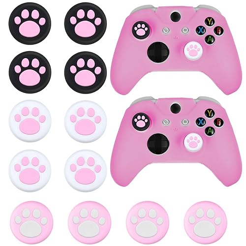 Chalyna 14 Pcs Controller Skins Anti-Slip Accessories Set Silicone Cover Protector Case Compatible with Xbox OneSX Controller WirelessWired Gamepad