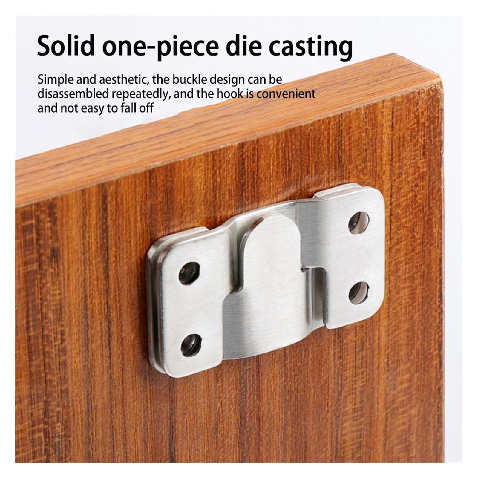 thumbnail: 100 Stuks Inbouw Beugels RVS - 40x30 Mm, Voor Foto's, Kunst En Wanddecoratie