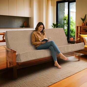Memory Foam Futon Mattress Full XL Removable Washable Cover & Heavy-Duty Zipper - Foldable Sofa Bed Cushion for Guest Room Apartment & Dorm Frame Not Included