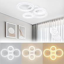 LED Ceiling Light 60 W, Ceiling Light with Remote Control, 2800 K ~ 6500 K, IP44, Bedroom Lamp for Living Room, Children's Room, Kitchen