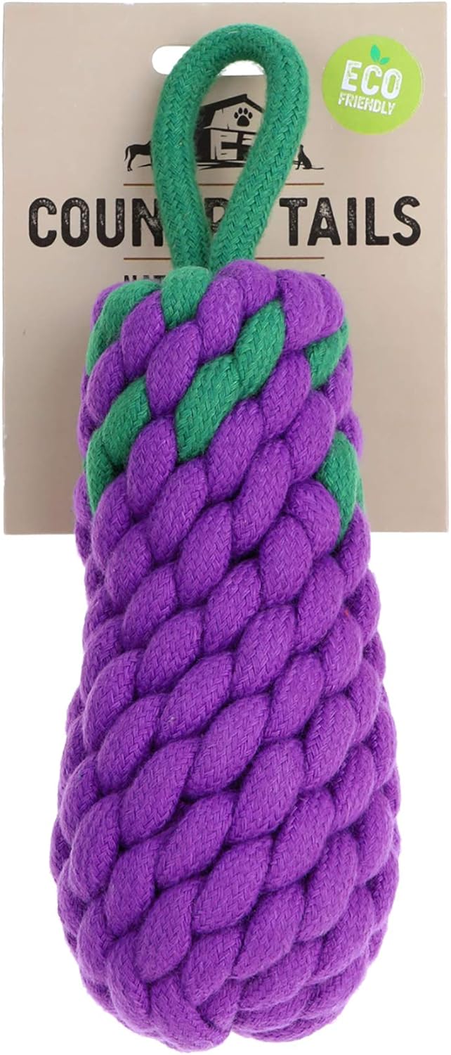 Carrot Rope Toy Wool Natural Vegetable Dye, Premium Dog Toy (CTRT02), Multi-Color