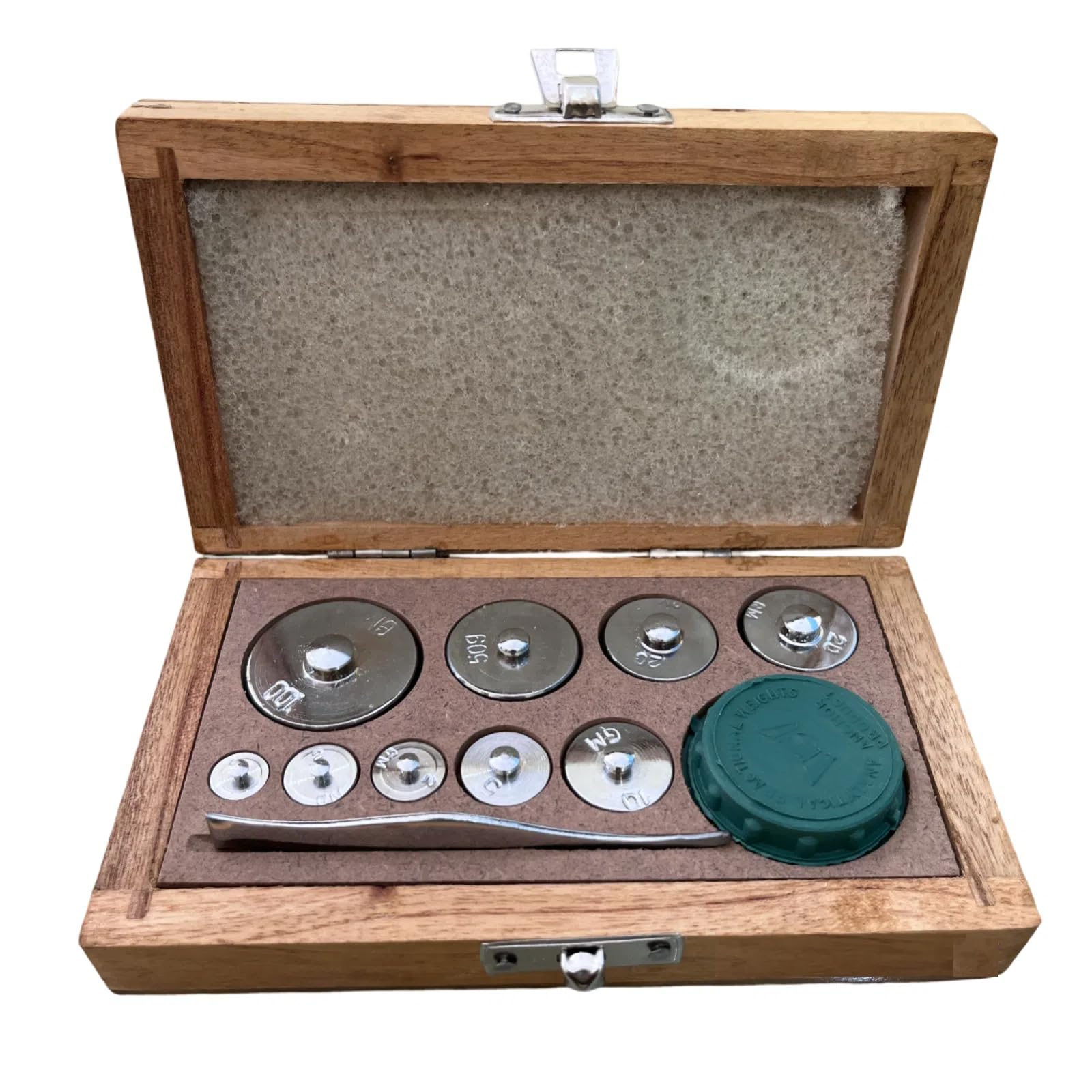 Precision Analytical Weight Box – 1mg to 100g Brass Weight Set – Nickel-Plated Calibration Weights for Physical Balance-image-36