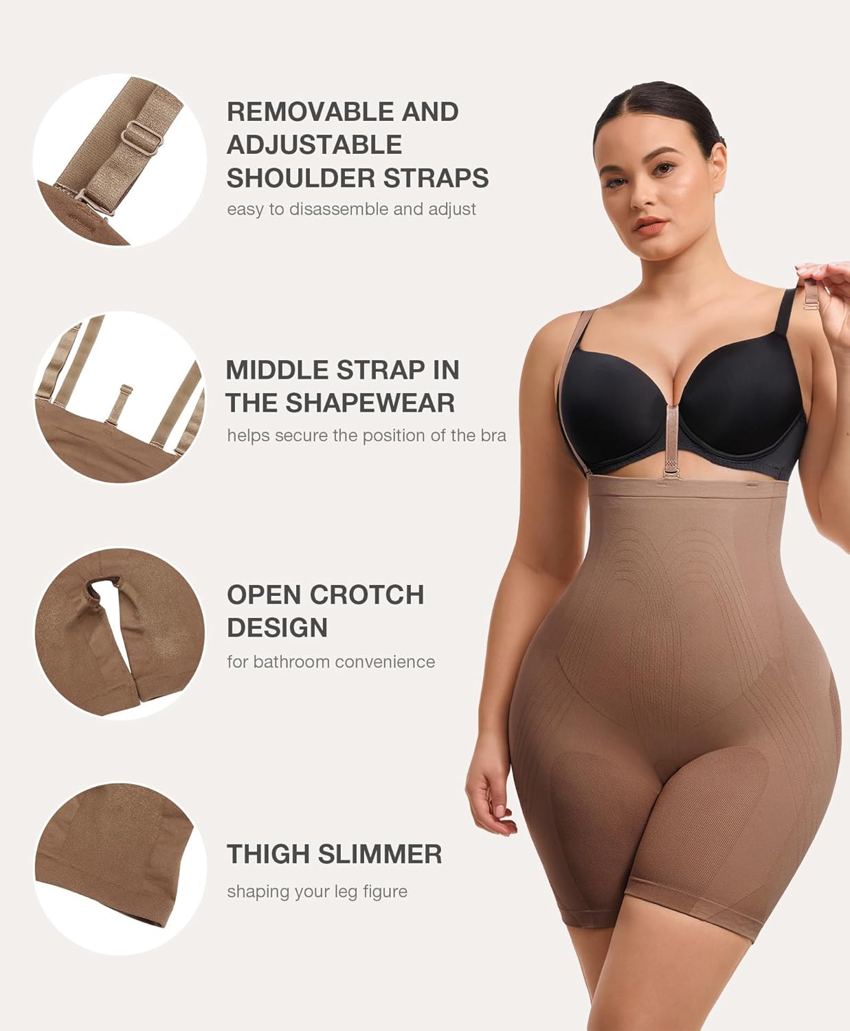 Lover-Beauty Butt Lifting Shapewear for Women Strapless Faja Body Shaper Tummy Control Seamless Booty Lifting Shapewears - Image 2