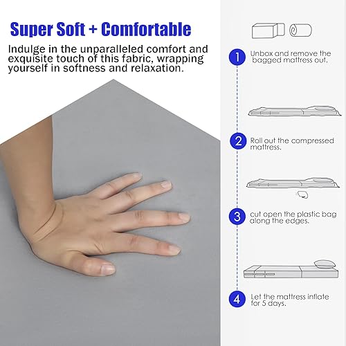 Miniatura 8 de MeMoreCool Silla futón plegable para adultos, sofá cama individual de 6 pulgadas, sofá cama plegable con almohada, sofá cama convertible de espuma