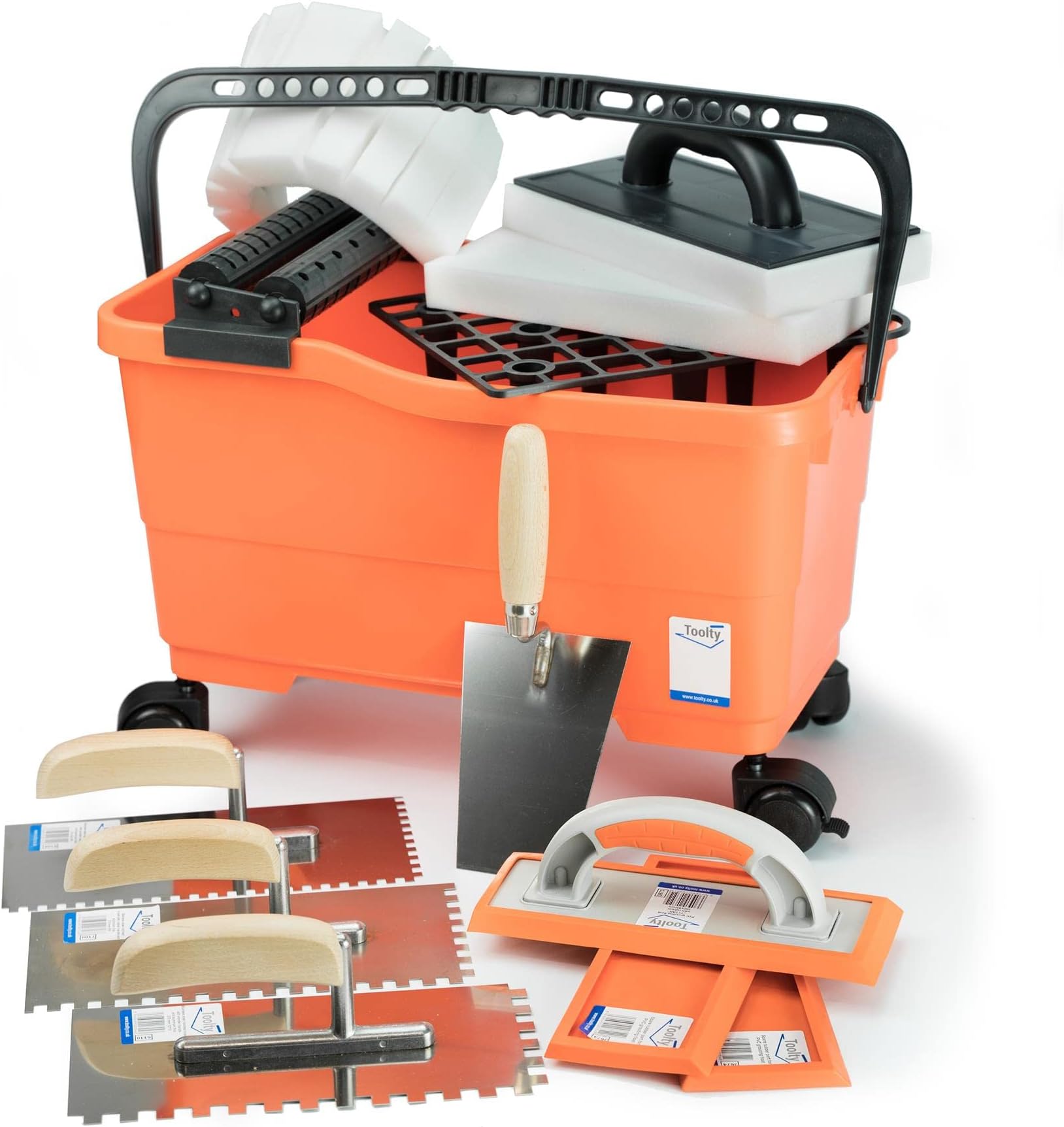 Professional Tiling Set Grouting Tiles Sponge Float Bucket Trowel DIY
