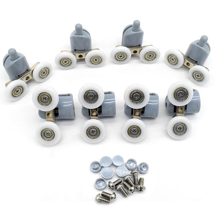 Buy 8 Double Shower Door Rollers Runners Wheels Pulleys 23mm Wheel Diameter Top Bottom Bathroom