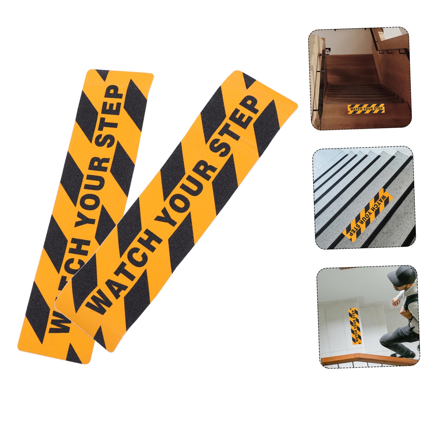 Zerodeko 2 Set Nastro Antiscivolo Adesivo Sticker Antiscivolo Per Scale E Caution Sticker Per Maggiore Sicurezza Ed Esterni 4 Pezzi*2