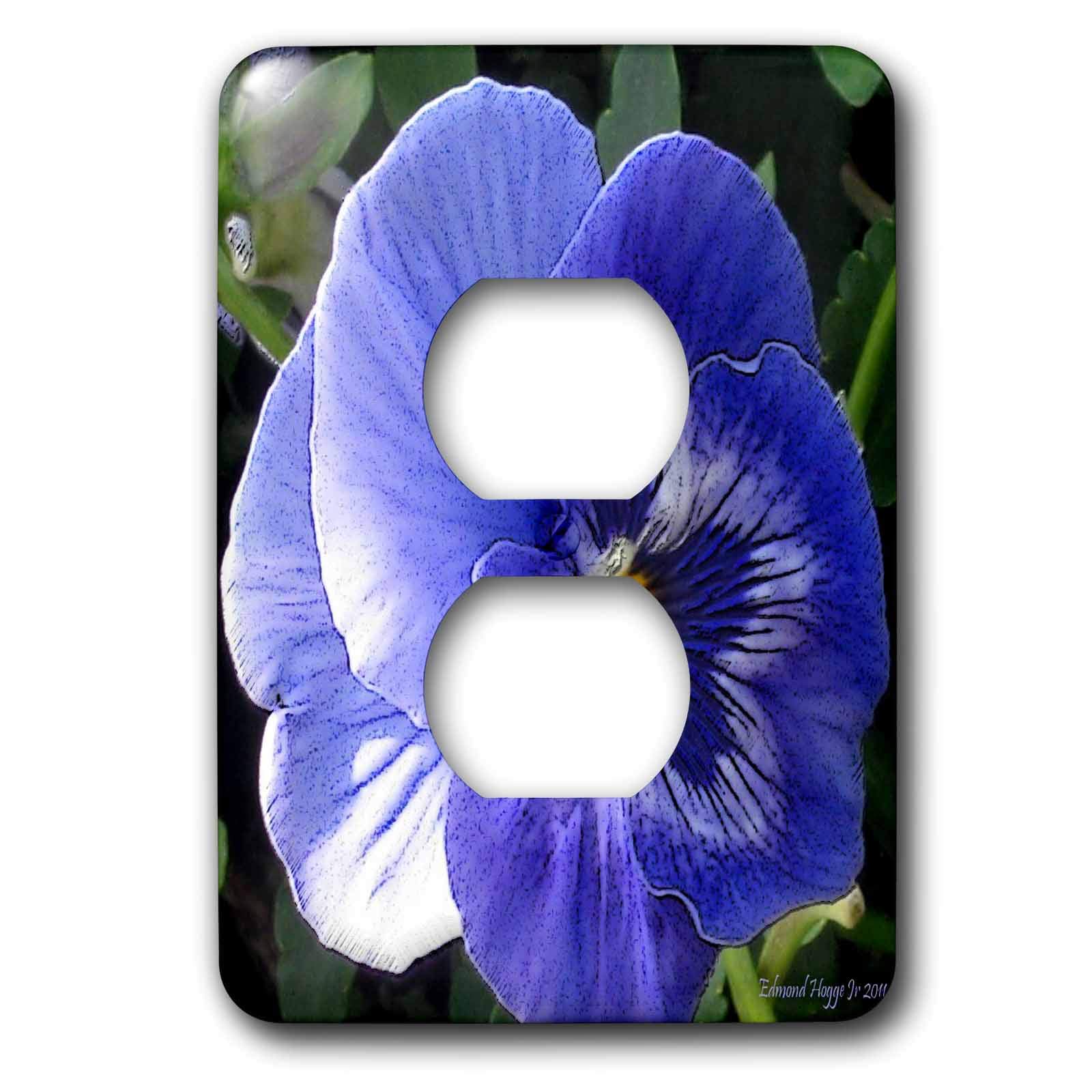 2 prises de courant Jolie Pensée Violet pour harmoniser la décoration de votre chambre