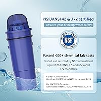 Vista 2 de Overbest Reemplazo para jarras y dispensadores de filtro de agua Pur, Pur Plus, CRF950Z, PPF951K, filtro de agua PPF900Z, filtro de agua certificado