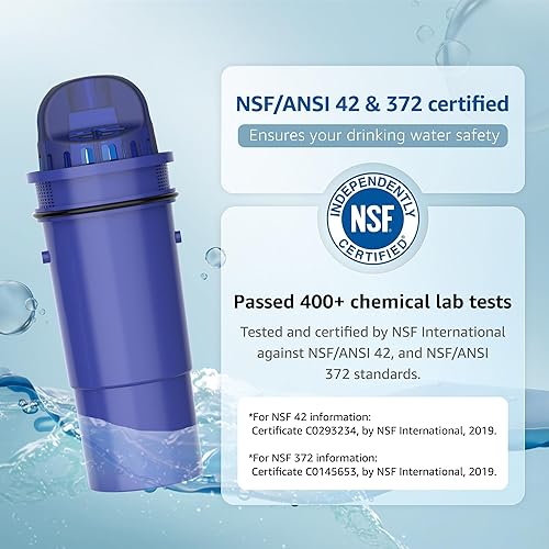 Miniatura 2 de Overbest Reemplazo para jarras y dispensadores de filtro de agua Pur, Pur Plus, CRF950Z, PPF951K, filtro de agua PPF900Z, filtro de agua certificado