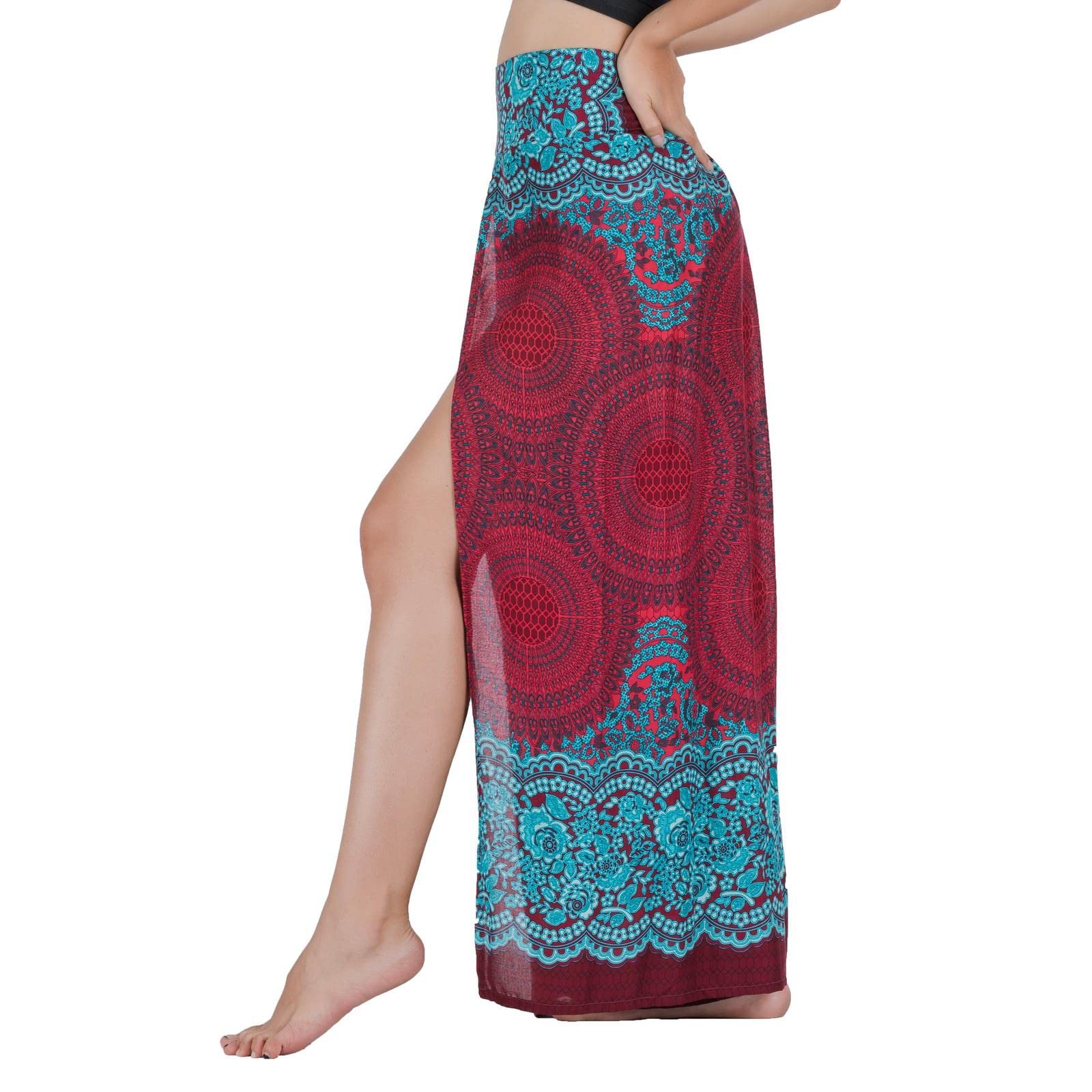 Lofbaz Pantalon Palazzo Jambe Fendue pour Femmes Filles Pantalon de Yoga Fluide