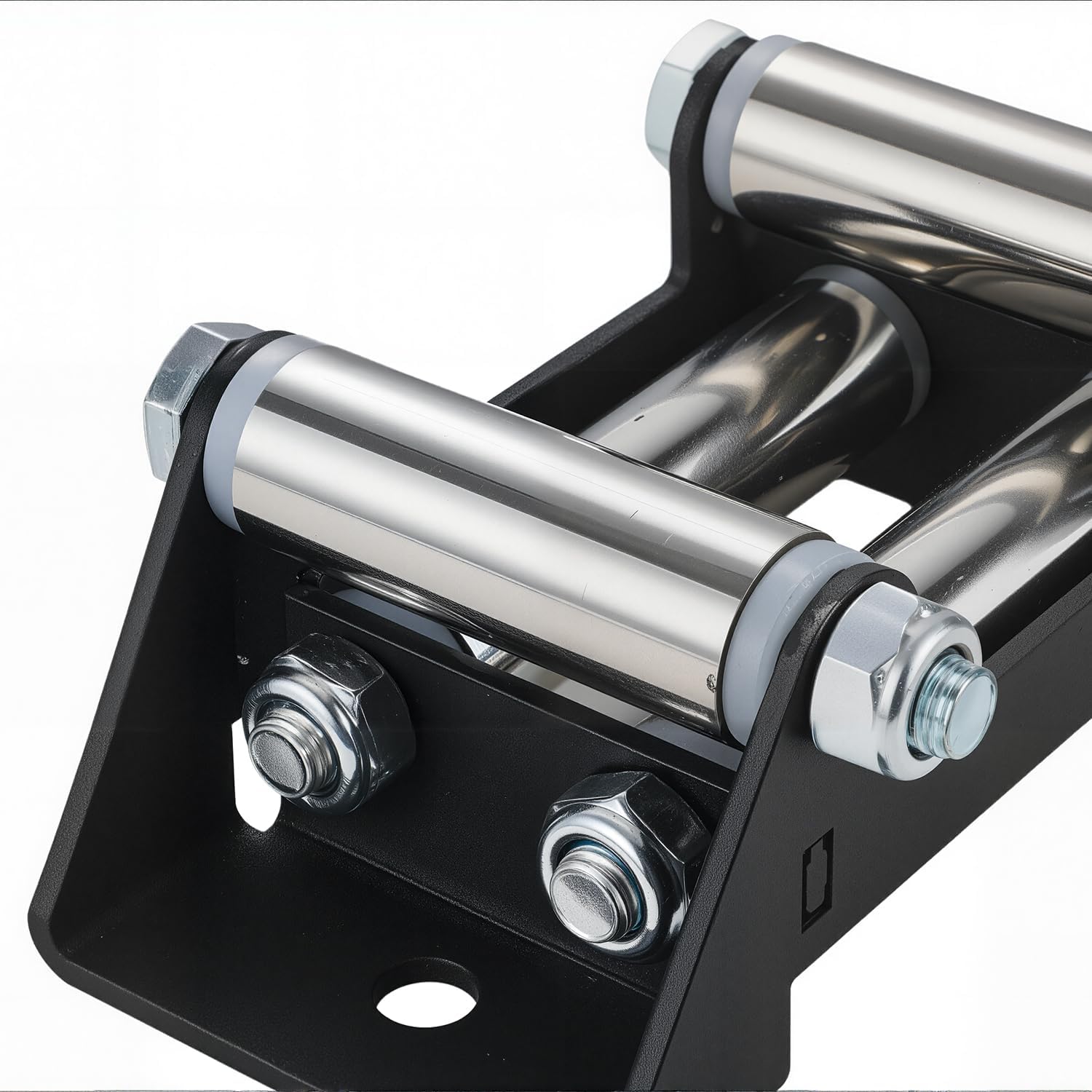 4-Way Winch Roller Fairlead for ATV/UTV, 4 7/8" Bolt Centers, Fits 2000-3500 lbs Winches,#45 Carbon Steel Construction, ATV Winch Accessories