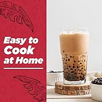 Vista 5 de Fresh Finest Perlas Boba de azúcar moreno para té Boba – 12 porciones de perlas de tapioca instantáneas listas en 5 minutos, paquetes de 10 onzas